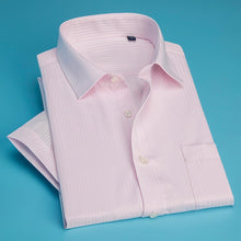 Load image into Gallery viewer, Men Short Sleeve Shirt Easy Care Formal Business Work Office Male Dress Shirts Regular Fit Plus Size 5XL
