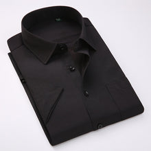 Load image into Gallery viewer, Men Short Sleeve Shirt Easy Care Formal Business Work Office Male Dress Shirts Regular Fit Plus Size 5XL
