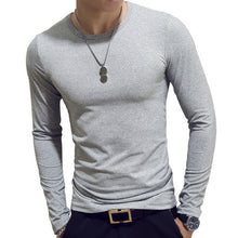 Load image into Gallery viewer, 2020 Spring Autumn Men T-Shirts Long Sleeve O-Neck Casual Fitness Jogging Solid Fashion Tee Basic Running Homme Top Clothing
