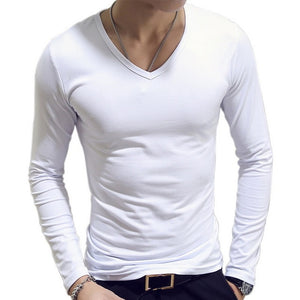 2020 Spring Autumn Men T-Shirts Long Sleeve O-Neck Casual Fitness Jogging Solid Fashion Tee Basic Running Homme Top Clothing