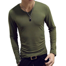 Load image into Gallery viewer, 2020 Spring Autumn Men T-Shirts Long Sleeve O-Neck Casual Fitness Jogging Solid Fashion Tee Basic Running Homme Top Clothing
