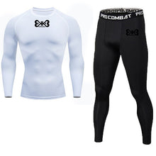 Load image into Gallery viewer, Rexchi 2 pçs/set treino masculino ginásio de fitness compressão esportes terno roupas correndo jogging esporte wear exercício wo
