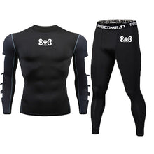 Load image into Gallery viewer, Rexchi 2 pçs/set treino masculino ginásio de fitness compressão esportes terno roupas correndo jogging esporte wear exercício wo
