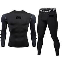 Load image into Gallery viewer, Rexchi 2 pçs/set treino masculino ginásio de fitness compressão esportes terno roupas correndo jogging esporte wear exercício wo
