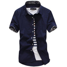 Load image into Gallery viewer, MarKyi 2020 summer short sleeve floral mens dress shirts plus size 5xl slim fit casual social shirt men good quality
