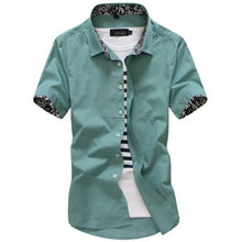 Load image into Gallery viewer, MarKyi 2020 summer short sleeve floral mens dress shirts plus size 5xl slim fit casual social shirt men good quality
