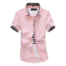 Load image into Gallery viewer, MarKyi 2020 summer short sleeve floral mens dress shirts plus size 5xl slim fit casual social shirt men good quality
