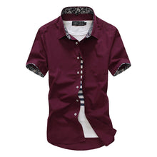 Load image into Gallery viewer, MarKyi 2020 summer short sleeve floral mens dress shirts plus size 5xl slim fit casual social shirt men good quality
