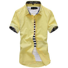 Load image into Gallery viewer, MarKyi 2020 summer short sleeve floral mens dress shirts plus size 5xl slim fit casual social shirt men good quality
