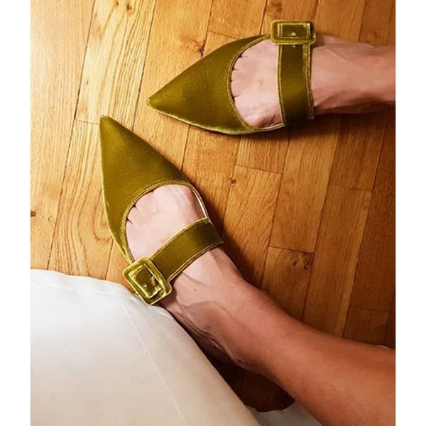 Customized Women Flats Shoes 2020 Spring And Summer Women Pointed Toe Single Shoes Fashion Flat Sandals Plus Size 35-43