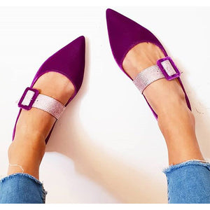 Customized Women Flats Shoes 2020 Spring And Summer Women Pointed Toe Single Shoes Fashion Flat Sandals Plus Size 35-43