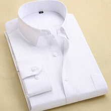 Load image into Gallery viewer, 2020 Men Dress Shirt Long Sleeve Slim Brand Man Shirts Designer High Quality Solid Male Clothing Fit Business Shirts 4XL YN045
