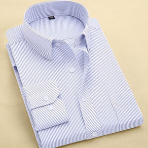 2020 Men Dress Shirt Long Sleeve Slim Brand Man Shirts Designer High Quality Solid Male Clothing Fit Business Shirts 4XL YN045