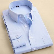 Load image into Gallery viewer, 2020 Men Dress Shirt Long Sleeve Slim Brand Man Shirts Designer High Quality Solid Male Clothing Fit Business Shirts 4XL YN045
