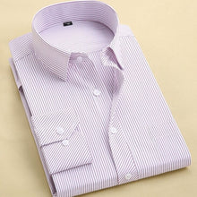 Load image into Gallery viewer, 2020 Men Dress Shirt Long Sleeve Slim Brand Man Shirts Designer High Quality Solid Male Clothing Fit Business Shirts 4XL YN045
