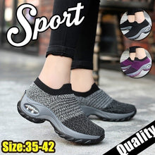 Load image into Gallery viewer, Women Walking Shoes Running Mesh Shoes Fashion Platform Slip-On Sneaker Air Cushion Gym Modern Dance Shoes Men
