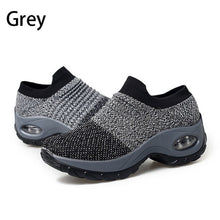 Load image into Gallery viewer, Women Walking Shoes Running Mesh Shoes Fashion Platform Slip-On Sneaker Air Cushion Gym Modern Dance Shoes Men
