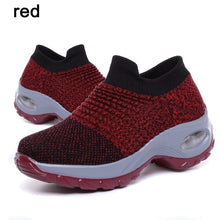 Load image into Gallery viewer, Women Walking Shoes Running Mesh Shoes Fashion Platform Slip-On Sneaker Air Cushion Gym Modern Dance Shoes Men
