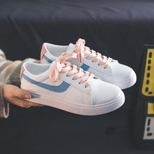 Load image into Gallery viewer, HOT Women Sneakers 2020 Fashion Breathble Vulcanized Shoes Women Pu leather Platform Shoes Women Lace up Casual Shoes White

