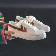 Load image into Gallery viewer, HOT Women Sneakers 2020 Fashion Breathble Vulcanized Shoes Women Pu leather Platform Shoes Women Lace up Casual Shoes White
