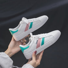 Load image into Gallery viewer, HOT Women Sneakers 2020 Fashion Breathble Vulcanized Shoes Women Pu leather Platform Shoes Women Lace up Casual Shoes White
