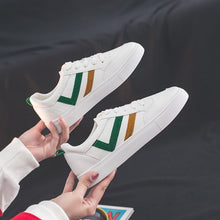 Load image into Gallery viewer, HOT Women Sneakers 2020 Fashion Breathble Vulcanized Shoes Women Pu leather Platform Shoes Women Lace up Casual Shoes White
