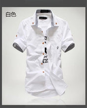 Load image into Gallery viewer, Priced at wholesale summer short sleeved shirt men's Slim fit Korean-style embroidered workwear business casual dress MEN'S shir
