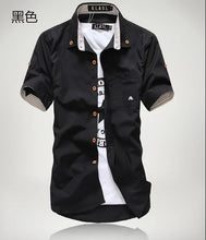 Load image into Gallery viewer, Priced at wholesale summer short sleeved shirt men's Slim fit Korean-style embroidered workwear business casual dress MEN'S shir
