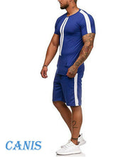 Load image into Gallery viewer, Hot Men Set 2019 New Men Summer TrackSuit T Shirt Sport Suit Sets Tops+Pants Set Tennis Wear
