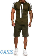 Load image into Gallery viewer, Hot Men Set 2019 New Men Summer TrackSuit T Shirt Sport Suit Sets Tops+Pants Set Tennis Wear

