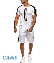 Load image into Gallery viewer, Hot Men Set 2019 New Men Summer TrackSuit T Shirt Sport Suit Sets Tops+Pants Set Tennis Wear
