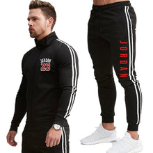 Load image into Gallery viewer, 2 Piece Men Hoodies+Pants Sport Suit Jordan Men Clothing Set Gyms Sport wear Tracksuit Fitness Bodybuilding Suit Jogger Men Set
