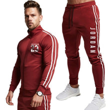 Load image into Gallery viewer, 2 Piece Men Hoodies+Pants Sport Suit Jordan Men Clothing Set Gyms Sport wear Tracksuit Fitness Bodybuilding Suit Jogger Men Set
