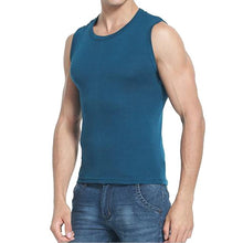Load image into Gallery viewer, Casual Fitness Fashion Tanks Men Simple Wear Undershirt Solid O-neck Sleeveless Breathable Cotton Tanks Top 2018 Summer
