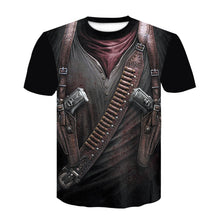 Load image into Gallery viewer, 2020 New Cloudstyle Own Design Men&#39;s T shirt 3D Gun Warrior Tshirt Print Knife Harajuku Tops Tee Short Sleeve Fitness t-shirt
