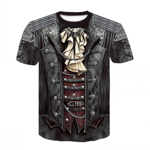 2020 New Cloudstyle Own Design Men's T shirt 3D Gun Warrior Tshirt Print Knife Harajuku Tops Tee Short Sleeve Fitness t-shirt