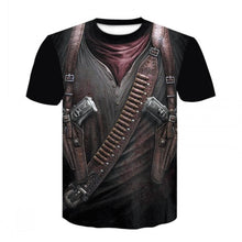 Load image into Gallery viewer, 2020 New Cloudstyle Own Design Men&#39;s T shirt 3D Gun Warrior Tshirt Print Knife Harajuku Tops Tee Short Sleeve Fitness t-shirt
