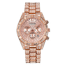 Load image into Gallery viewer, Business Watches For Men Silver Gold Top Brand Luxury Diamond Ice Out Quartz Wrist Watch Man Hip Hop Waterproof Date Clock xfcs
