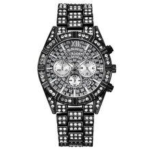 Load image into Gallery viewer, Business Watches For Men Silver Gold Top Brand Luxury Diamond Ice Out Quartz Wrist Watch Man Hip Hop Waterproof Date Clock xfcs
