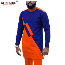 Load image into Gallery viewer, 2019 Dashiki Men Tracksuit 2 Piece African Shirts and Ankara Pants Suits Plus Size Outwear Clothes Wear AFRIPRIDE A1916057
