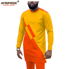 Load image into Gallery viewer, 2019 Dashiki Men Tracksuit 2 Piece African Shirts and Ankara Pants Suits Plus Size Outwear Clothes Wear AFRIPRIDE A1916057
