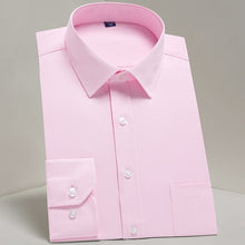Load image into Gallery viewer, Men's Casual Long Sleeve Standard-fit Dress Shirts Formal Business Button Up Twill Simple Basic Design Work Office Tops Shirt
