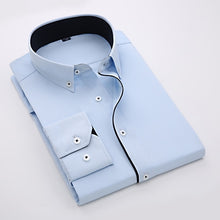 Load image into Gallery viewer, Men's Casual Long Sleeve Standard-fit Dress Shirts Formal Business Button Up Twill Simple Basic Design Work Office Tops Shirt
