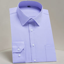 Load image into Gallery viewer, Men's Casual Long Sleeve Standard-fit Dress Shirts Formal Business Button Up Twill Simple Basic Design Work Office Tops Shirt
