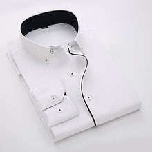 Load image into Gallery viewer, Men's Casual Long Sleeve Standard-fit Dress Shirts Formal Business Button Up Twill Simple Basic Design Work Office Tops Shirt
