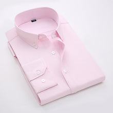 Load image into Gallery viewer, Men's Casual Long Sleeve Standard-fit Dress Shirts Formal Business Button Up Twill Simple Basic Design Work Office Tops Shirt
