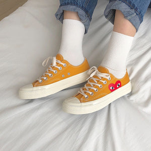 DIWEINI  male PLAY Black CDG 1970s All cool star High/Low top Unisex Skateboarding Shoes sapato feminino zapatos de mujer