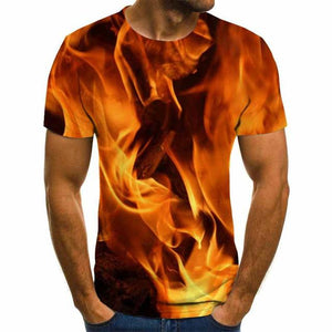 2020 New Male 3d Tshirts Print T Cartoon Shirts Men Summer water drop Tops Men Tees Casual Streetwear 6XL