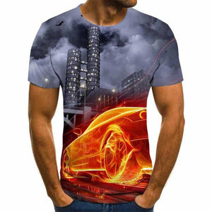 2020 New Male 3d Tshirts Print T Cartoon Shirts Men Summer water drop Tops Men Tees Casual Streetwear 6XL