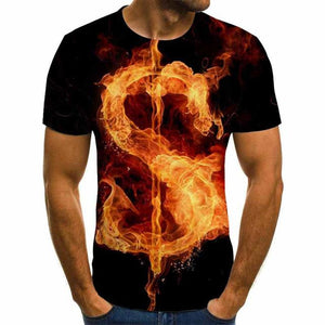 2020 New Male 3d Tshirts Print T Cartoon Shirts Men Summer water drop Tops Men Tees Casual Streetwear 6XL